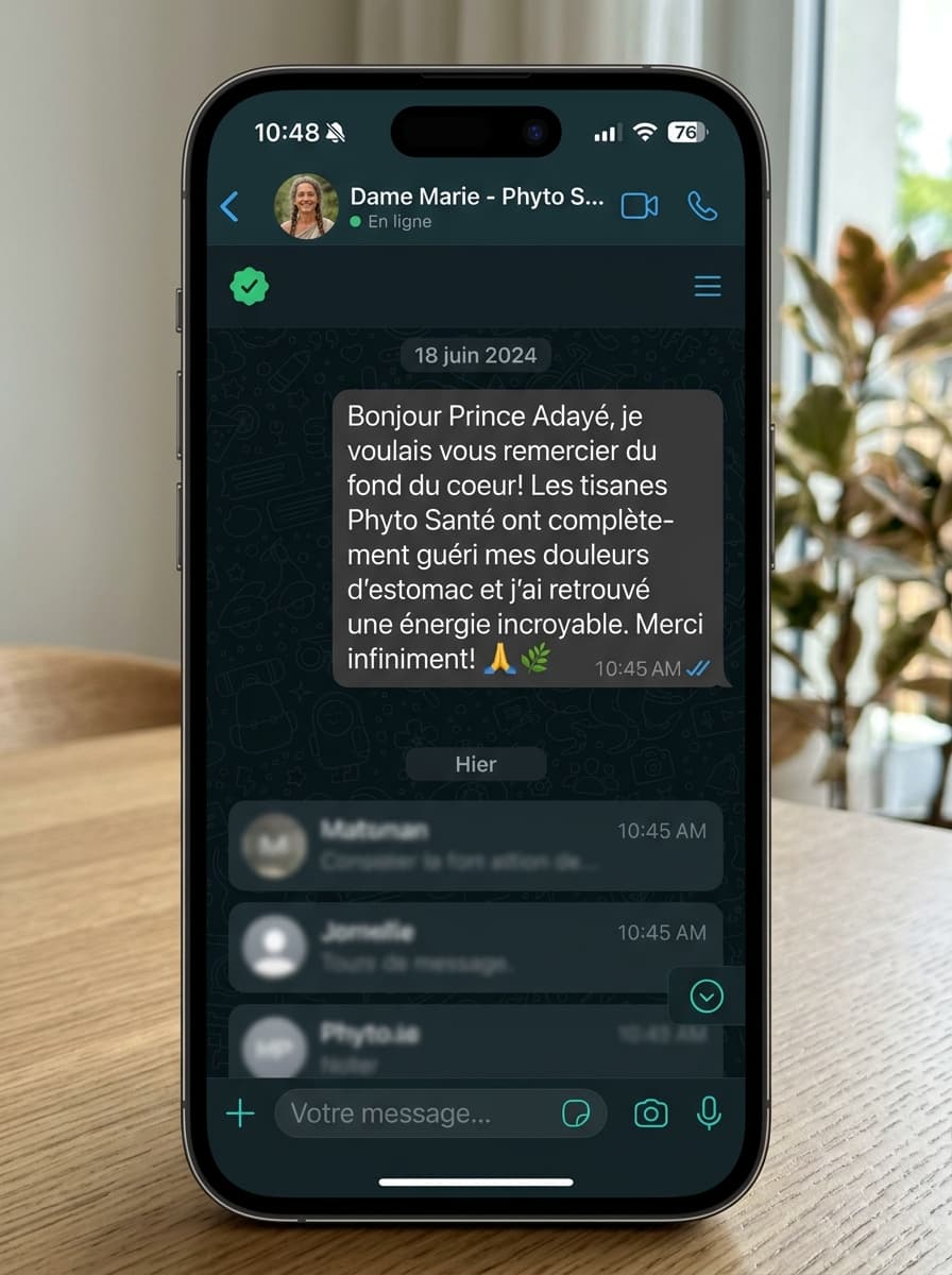 Capture WhatsApp de Dame Marie - Phyto Santé