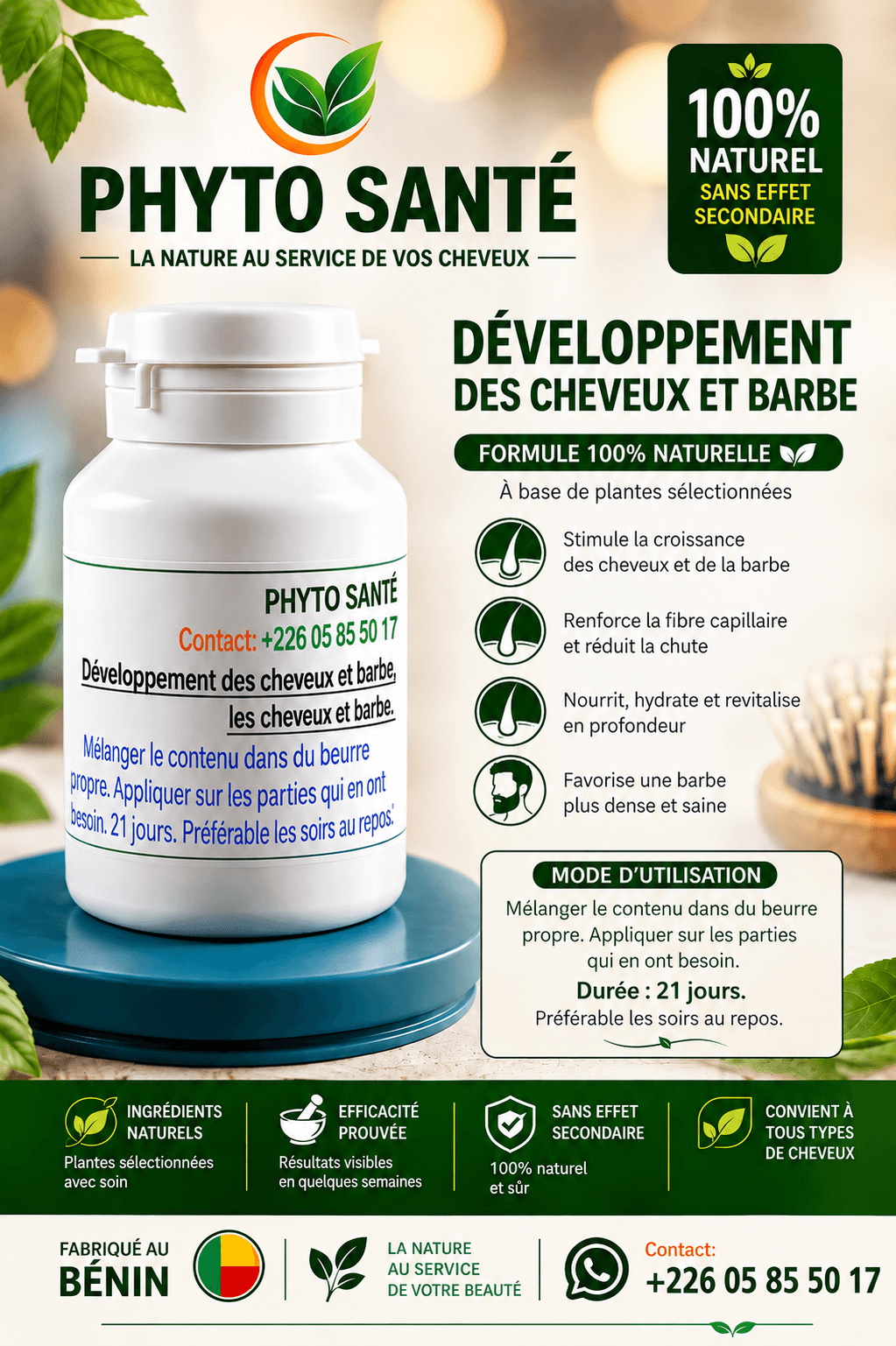 PHYTO SANTÉ — DÉVELOPPEMENT CHEVEUX & BARBE